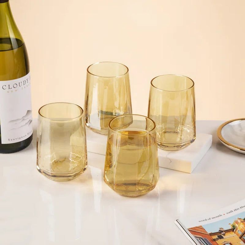 Elguja 4 - Piece 12Oz. Glass Glassware Set