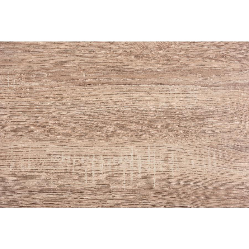 Overton Modern Industrial Oak Brown Finished Wood and Black Metal Coffee Table
