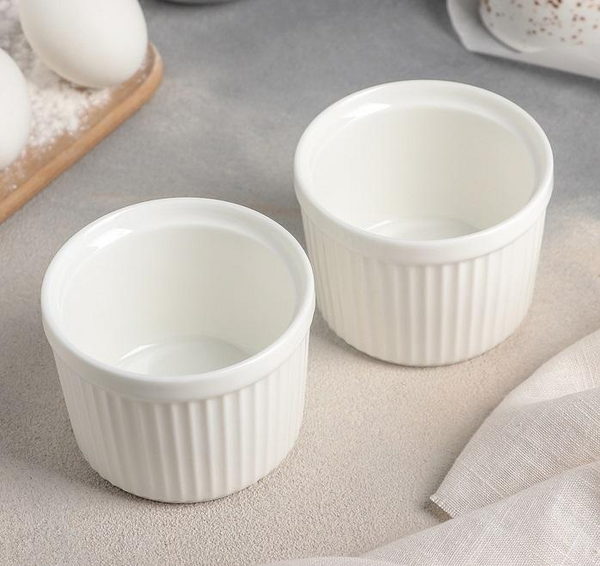 WILMAX White Ramekin 3.5" X 2.5" | 9 Fl Oz