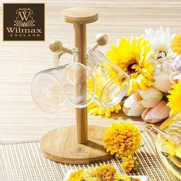 WILMAX Bamboo Mug Tree | 8.25" X 5" | 21 X 12.5 Cm