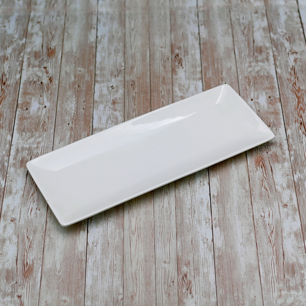 White Sushi/Canape Dish 12" X 4.7" | 30.5 X 12 Cm