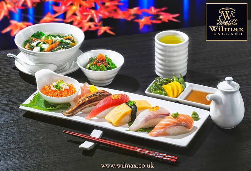 White Sushi/Canape Dish 12" X 4.7" | 30.5 X 12 Cm