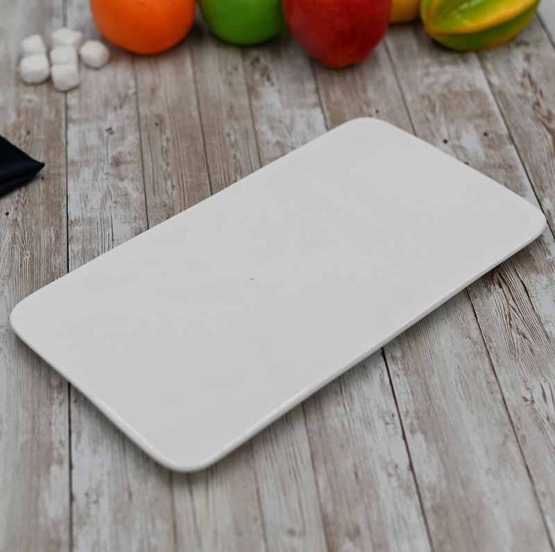 White Rectangle Flat Platter 12" X 6.5" | 30 X 16 Cm