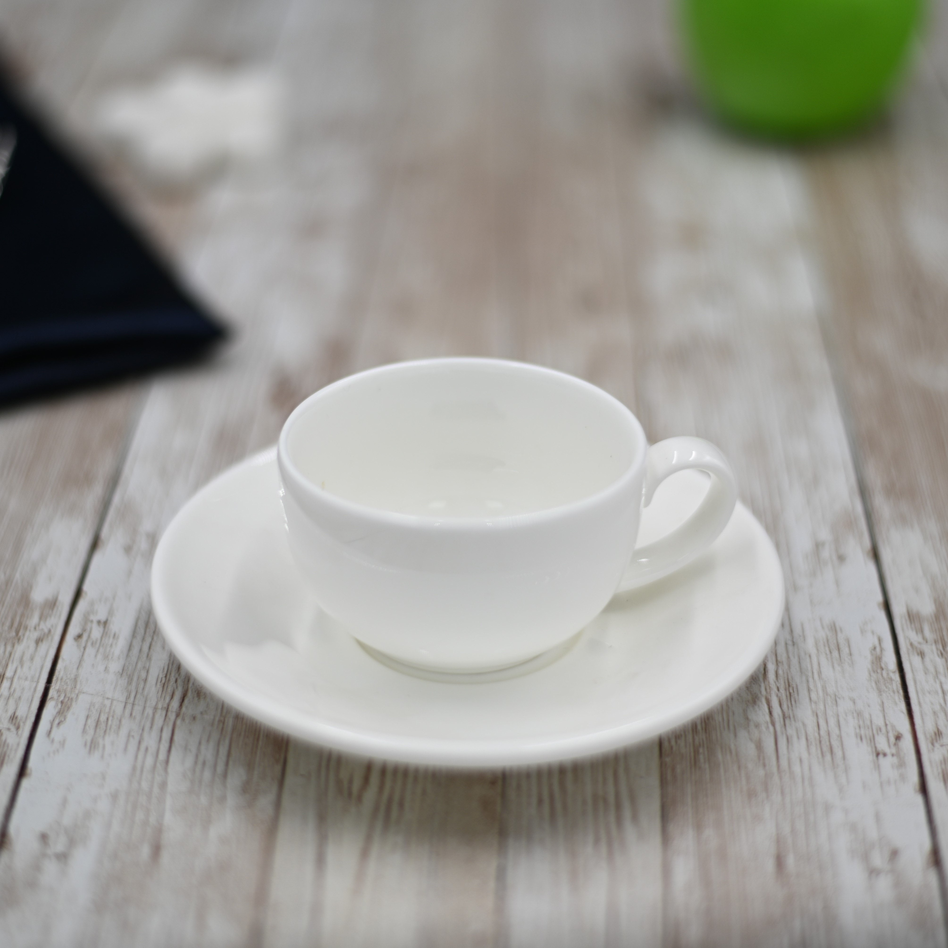 White 3 Oz | 100 Ml Coffee Cup & Saucer