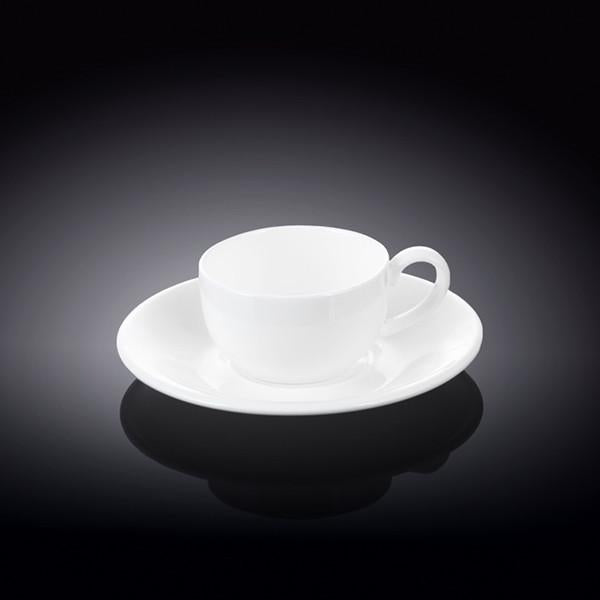 White 3 Oz | 100 Ml Coffee Cup & Saucer