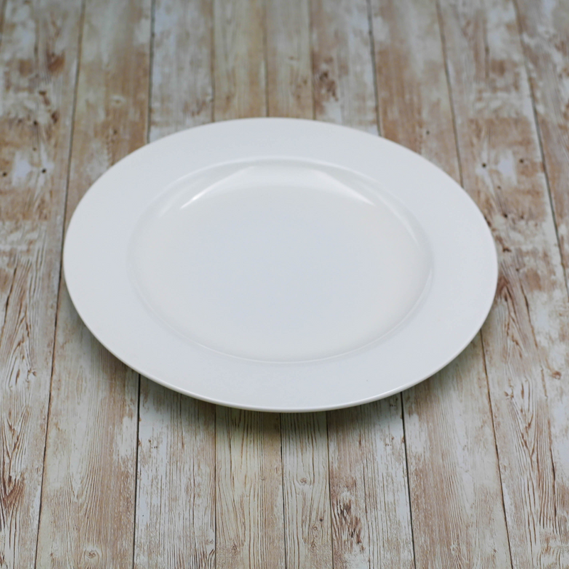 Professional Rolled Rim White Dinner Plate 11" | 28 Cm