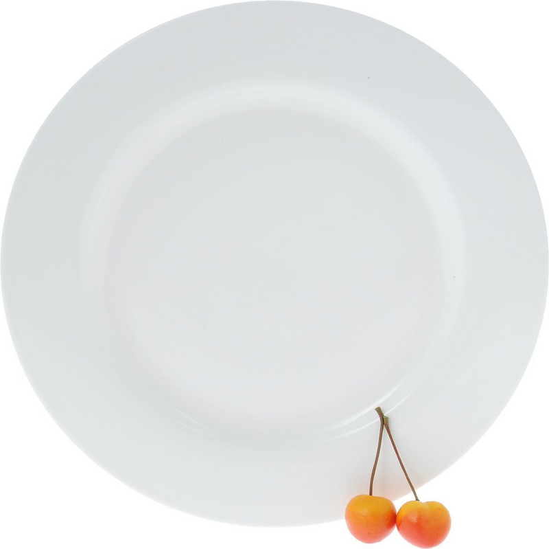 Professional Rolled Rim White Dinner Plate 11" | 28 Cm