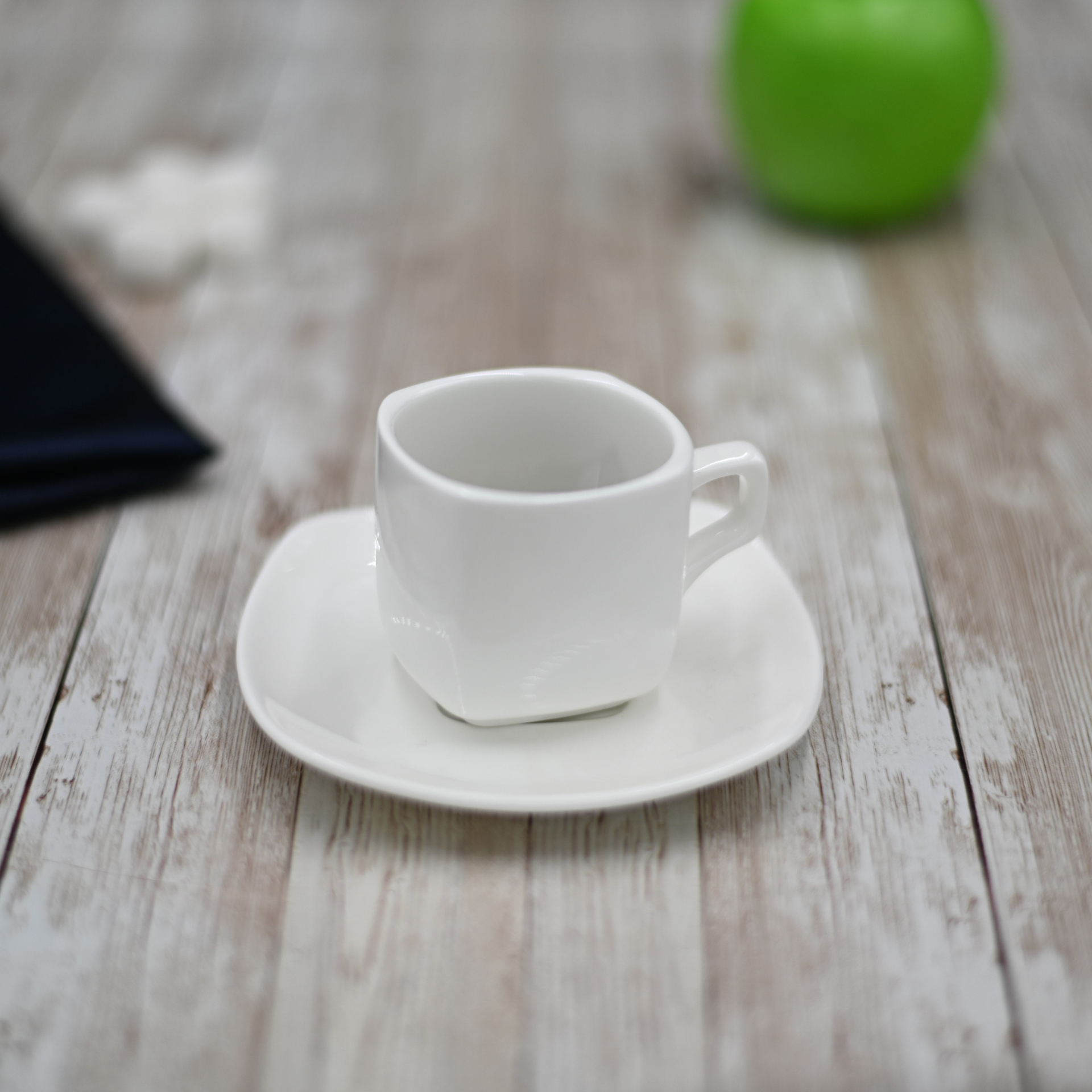 White 3 Oz | 90 Ml Coffee Cup & Saucer