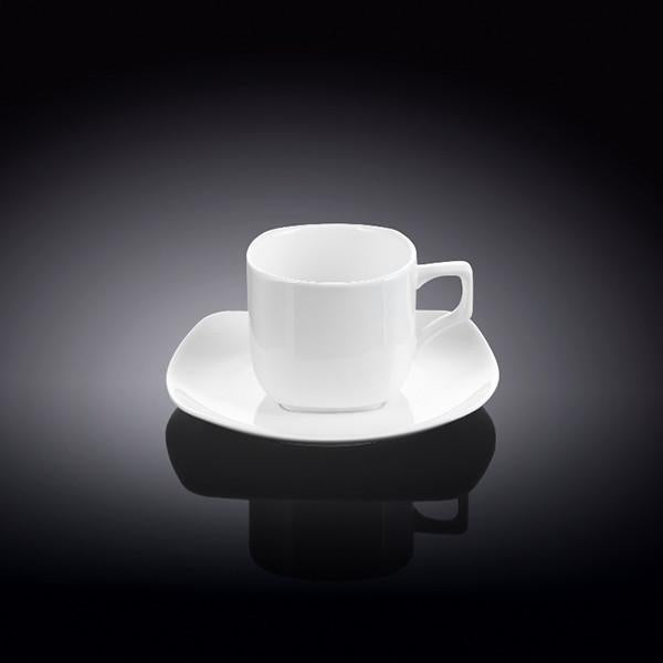 White 3 Oz | 90 Ml Coffee Cup & Saucer