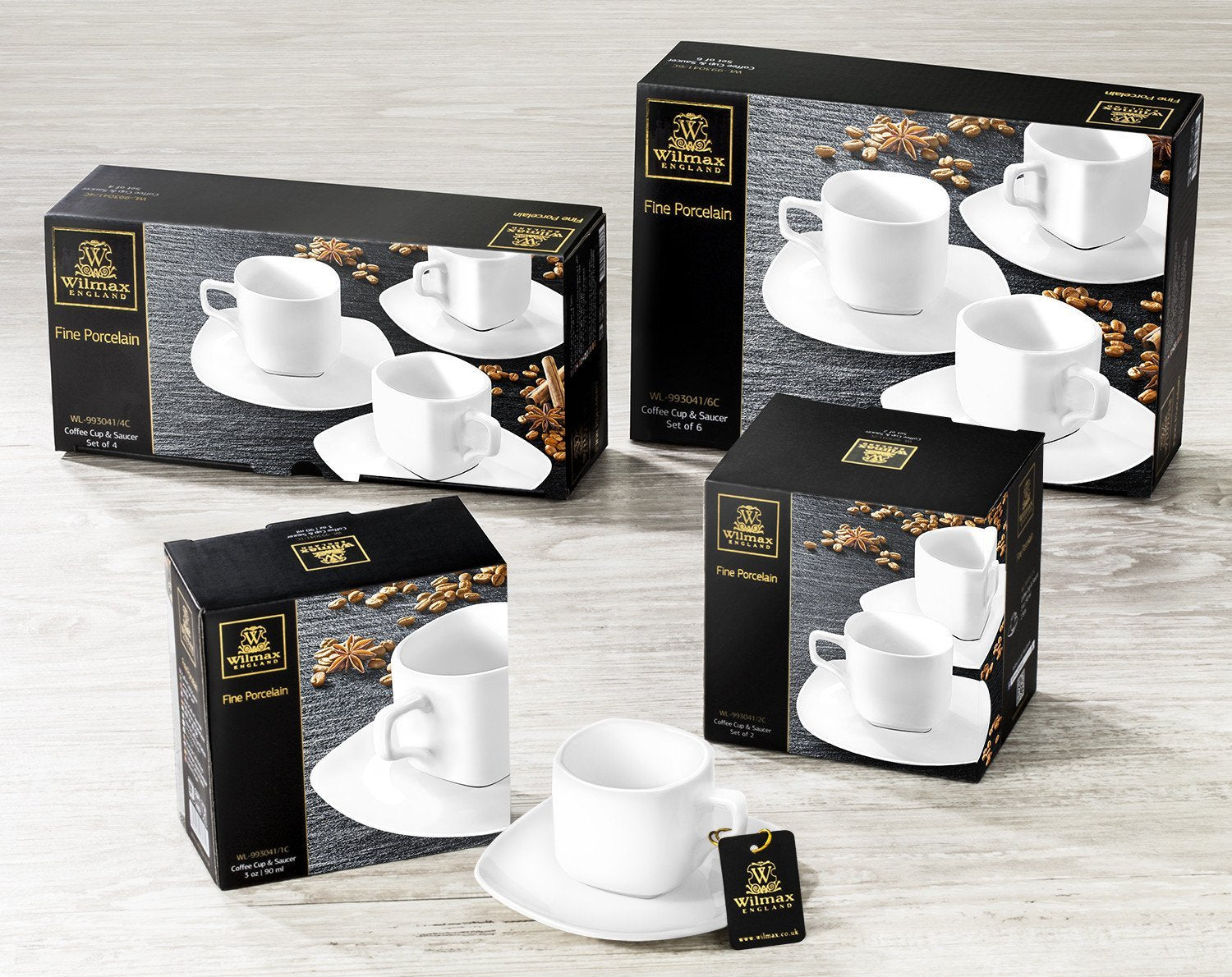 White 3 Oz | 90 Ml Coffee Cup & Saucer