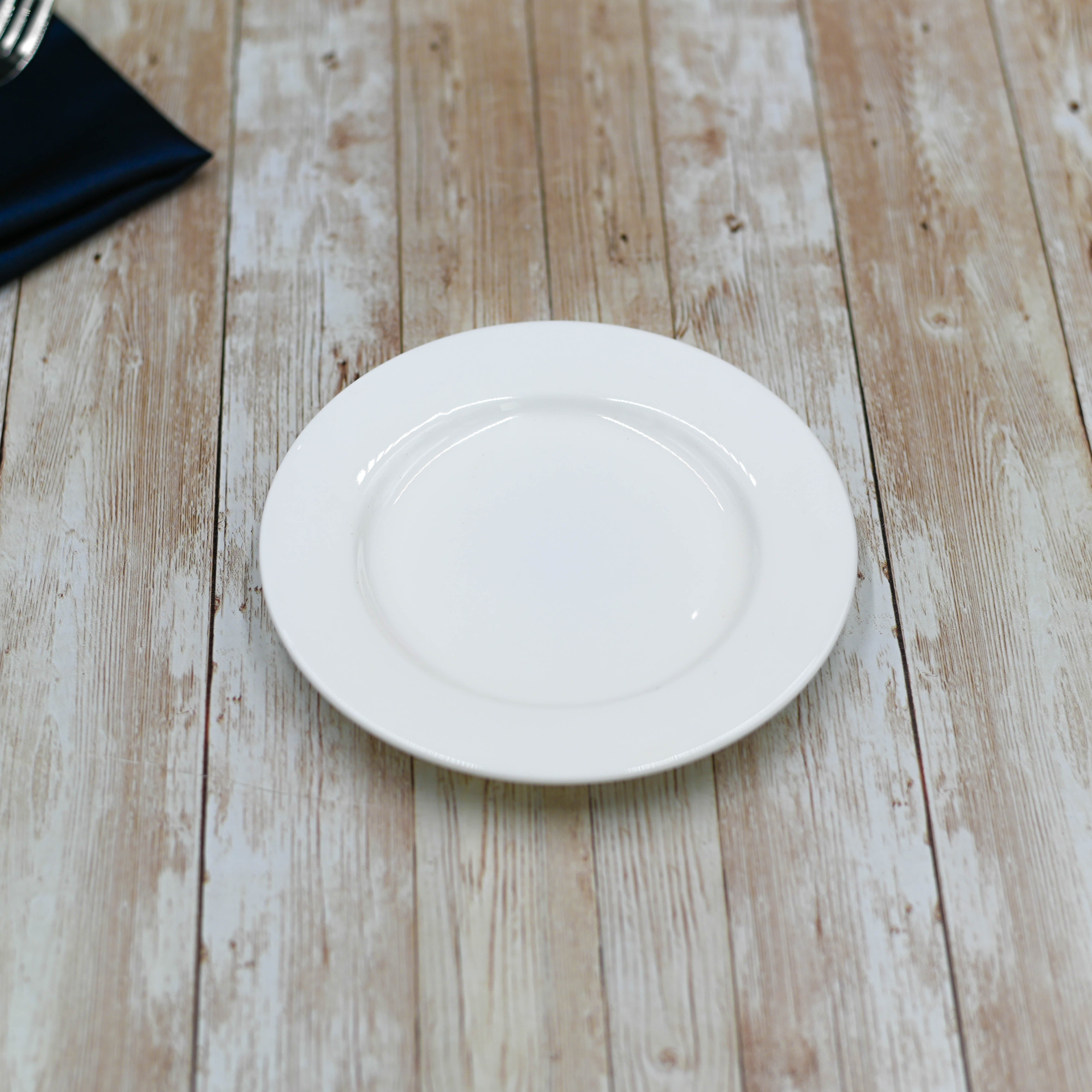 Professional Rolled Rim White Bread Plate 6" | 15 Cm