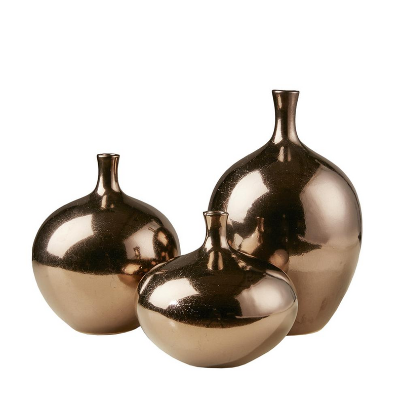 Ansen Trio Bronze Ceramic Vases