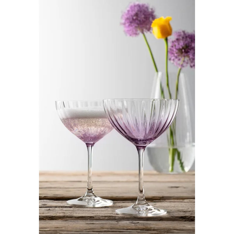 Eufaula 2 - Piece 11.8Oz. Glass Martini Glass Glassware Set