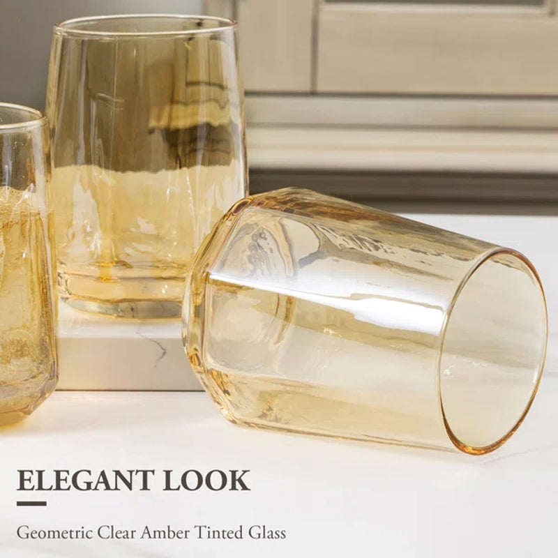 Elguja 4 - Piece 12Oz. Glass Glassware Set